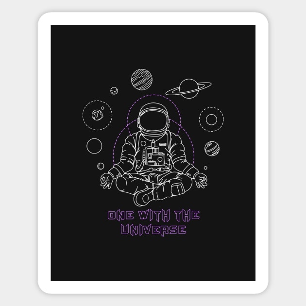 One with the Universe - Best Selling Sticker by bayamba